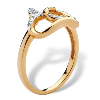 Odličan donje modni prsten za Vjenčanje Double prsten s сердечком Kamen za rođendan Nevjesta Zaručnički Prsten s сердечком Nakit