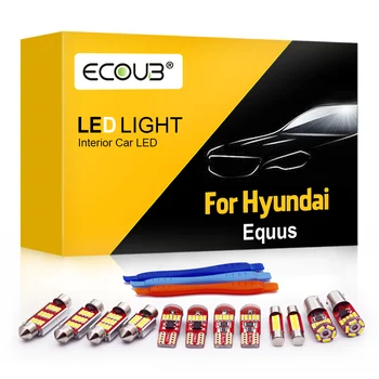 8 Kom. Domaći led Žarulja za Hyundai Equus 2011 2012 2013 Unutarnji pretinac za rukavice Prtljažnik Lihgt Led Set za nadogradnju vozila