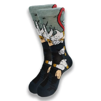 Ulični stil hip-hop personalizirane novost strahote čarape za muškarce čudno strip stil muške čarape zabavne jesensko-zimske pamučne tople čarape za haljine