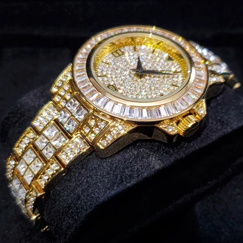 Muški satovi su Najbolji Brand Luksuznih Datejust 18-karatno zlato Muški ručni sat Kvarcni sat sa dijamantima Muške Vodootporne sat Relogio Masculino