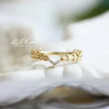 Pšenične Prstenje Zlatni Prsten na prst za žene Simbol mira Večernje Prsten Ženski nakit od biljaka bijoux femme