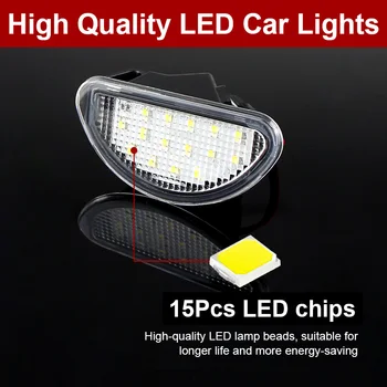 2 KOM. LED stražnja svjetla automobila, pogodan za Toyota Aygo MK I 2005-Led Svjetla registarske pločice 12 od 6.000 Do Iza Automobila Visoke Svjetline Bijela