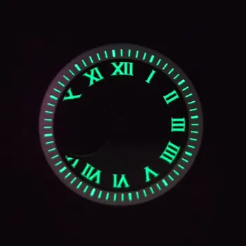 28,5 MM Prozirno Šuplje Brojčanik Zelena Osvijetljeni Brojčanik sata za Setove modifikacija mehanički mehanizam NH38
