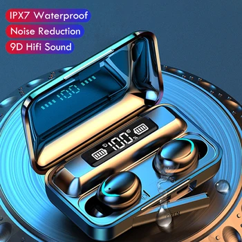 2200 mah Punjenje kutija TWS Bluetooth 5,0 Slušalice su Bežične Slušalice 9D Stereo Slušalice Sportske Vodootporne Slušalice s mikrofonom