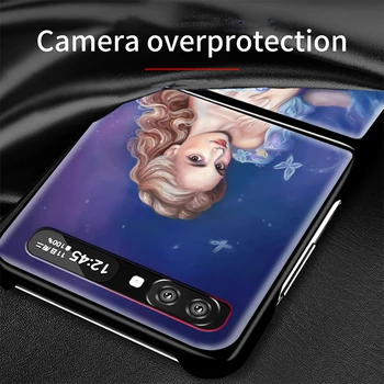 Princeza Pepeljuga šok-dokaz Hard Case za Samsung Galaxy Z Flip 3 5 G Crna Trendi Torbica za mobilni telefon Fundas