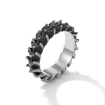 Dizajner originalna tajlandska srebrna pahuljica zmaj oblik otvaranja podesiv prsten individualnost trend retro muški nakit