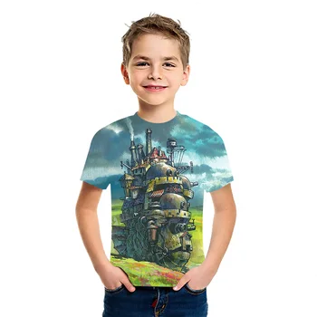 T-shirt Hawl's Moving Castle Japan sa 3D ispis Ugodno ljeto cool kvalitetna Prozračna dječje Casual majica kratkih rukava
