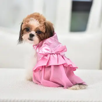 Slatka Kućni Psić Mali Odjeća za pse Haljina Princeze s lukom Suknja Proljeće-ljetna odjeća