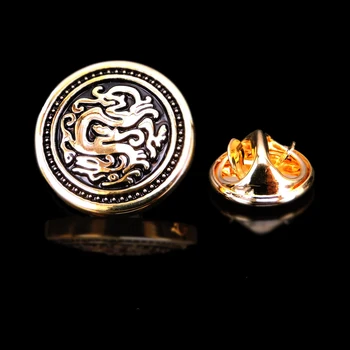 Kvalitetan nakit muška broš odijelo pin na rever Novu ikonu okrugli broš od zmaja u muškoj vjenčanica i nakit pribor poklon kodovi