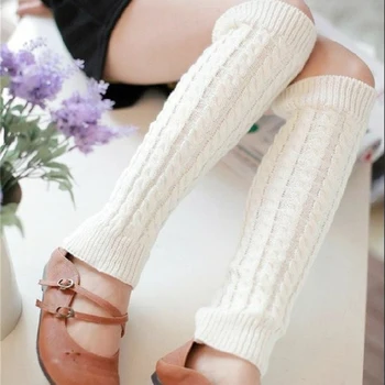 Japanski tajice za noge Лолиты Ženske tople zimske pletene jastuk za noge Kukičane čarape Toplo pljuska za pancerice Tople duge čarape