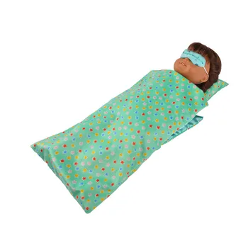 Lutkarska odjeća, vreća za Spavanje Kombinezon Riblji Rep Dizajn Za 18-inčni Američke Lutke 43 cm, za djevojke je Novo Dijete Rađa U obliku slova U Jastuk Maska za oči