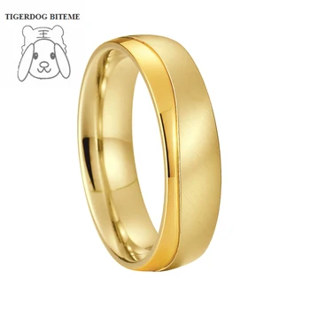 6 mm Jubilej Brak Vjenčano Prstenje Za Muškarce Veličine 15 Sa zlatnim Punjenje Nakit, Prsten Na Prst Muški Jedinstveni Ručni rad