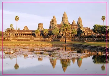 Pravokutni Tvrdi Magneti , Вра Вишнулок/Angkor Wat,Kambodža Pravokutni Metalno Magnet Za Hladnjak 5524 Turistički Suvenir