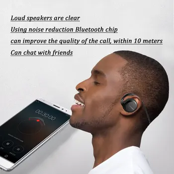Novi Bežični Bluetooth-Kuka Za Slušalice Sportski Beg Stereo Басовая Glazbena Slušalice s redukcijom šuma za iPhone, Samsung, huawei