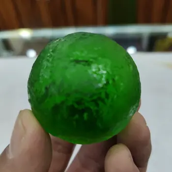 45 mm Zeleni Молдавит Češki Meteorit moždani udar Staklo Opseg Loptu Prirodni Neobrađeni Kamen Crystal Energy Kamen