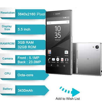 Originalni разблокированный Sony Xperia Z5 Premium E6883 3 GB RAM-a I 32 GB ROM s dvije SIM kartice 5,5