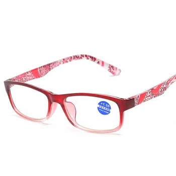 Ženske Prozirne Naočale Za čitanje s cvjetnim ispis Naočale Anti-Plave zrake Unisex Naočale +1.0 +1.5 +2.0 +2.5 +3.0 +3.5 +4.0 2020