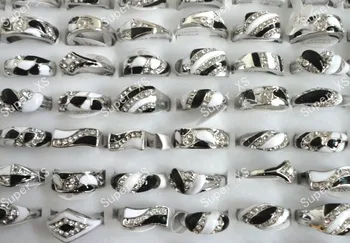 150 kom. veleprodaja puno nakita prsten nova lijepa cakline i gorski kristal rafting posrebreni prsten Besplatna dostava BL095