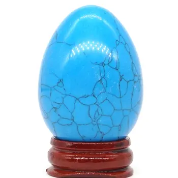35*49 MM Plavi Tirkiz Kamen Jaje Prirodni Dragulj Crystal Mineralni Zdrav Loptu Pribor za uređenje doma Masaža Kegelove Jaje Yoni
