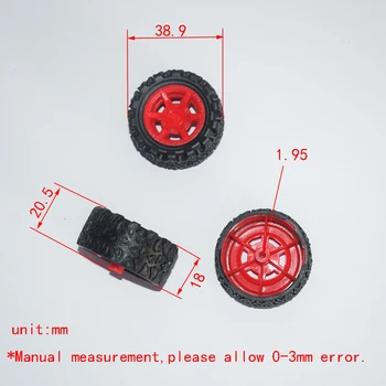10/100pc 2*39 mm gume kotača plastični kotač rc automobil robot brod zrakoplov DIY dogovor igračaka/tehnologija materijala model/dječje igračke