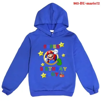 Super Mario Dječje odjeće Crtani Majica sa kapuljačom Mario Bros Graphics s po cijeloj površini Odjeća za dječake Anime Majica Odjeća za djevojčice