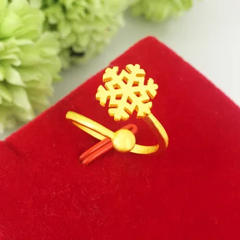 Vijetnam Vrijednost Spremite Boja Cvijeta Otvorene Zlatno Prstenje Luksuzne Dizajnerske Nakit za žene